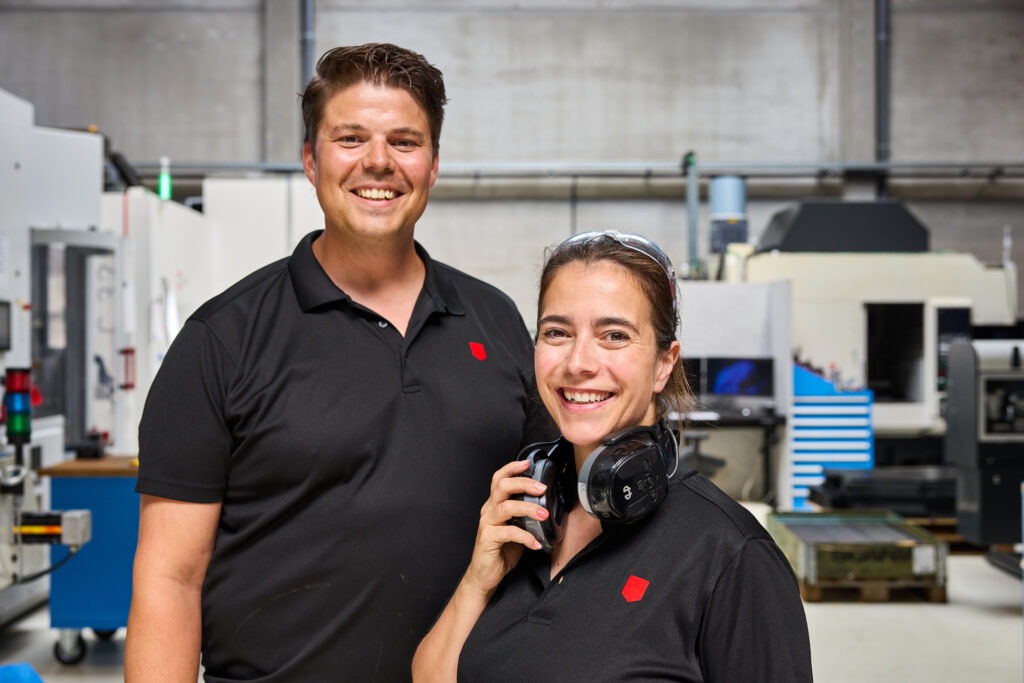 Sofie en Erik Mestdagh, zaakvoerders van Mestdagh Fine Mechanical Supplier